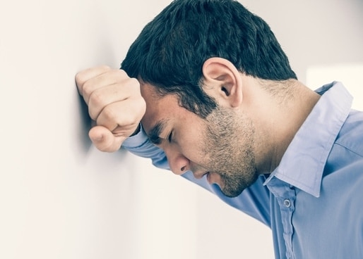 Self-Assessment for depression. Beck Depression Inventory. . The picture shows a depressed