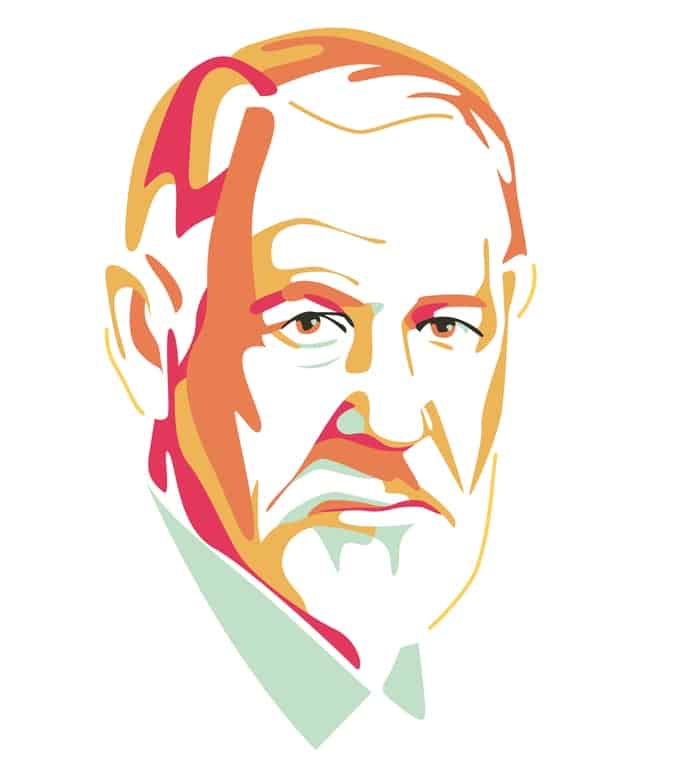 Defence mechanisms in psychodynamic therapies are psychological processes that mediate reactions to emotional conflicts and stressors, originated in Freud's psychoanalytic theory. The picture shows an abstract Freud painting